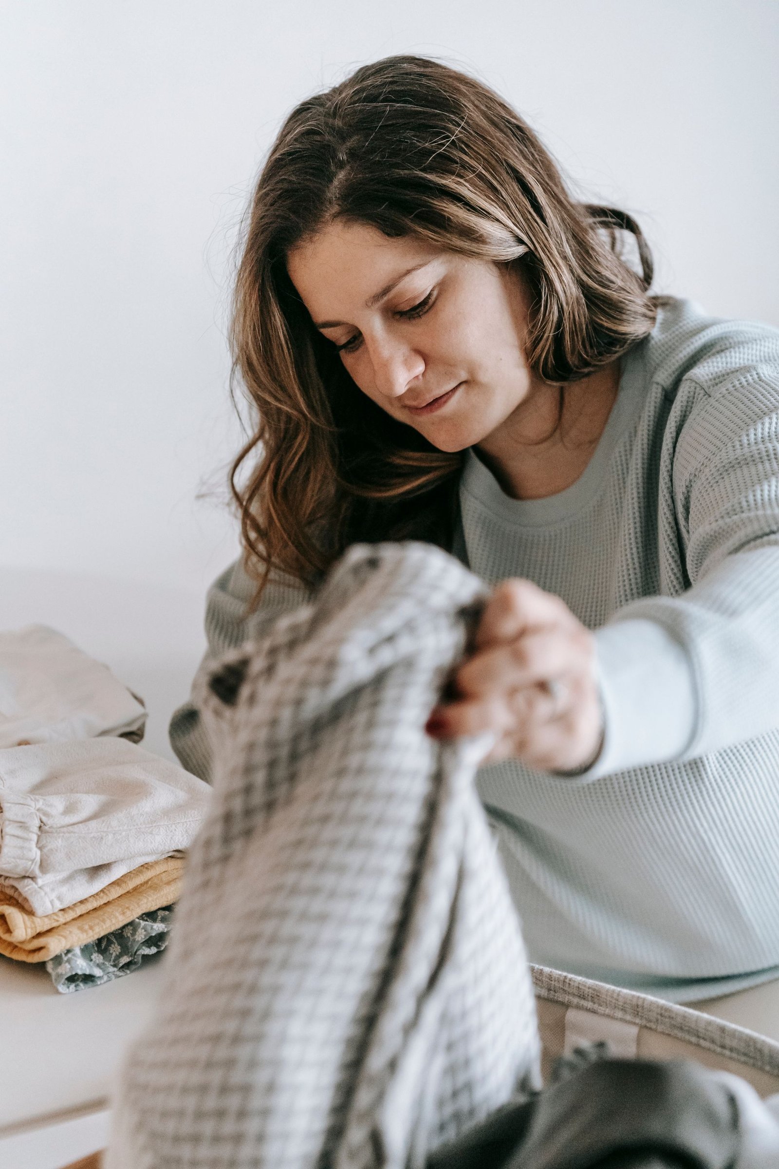 Premium laundry service with neatly folded garments